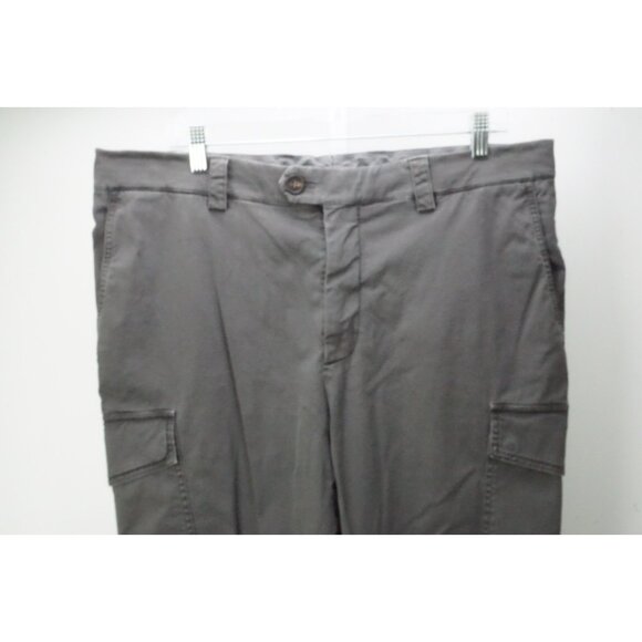 Brunello Cucinelli Leisure Fit Gray Cargo Pocket Cotton Blend Pants Sz 52 EU